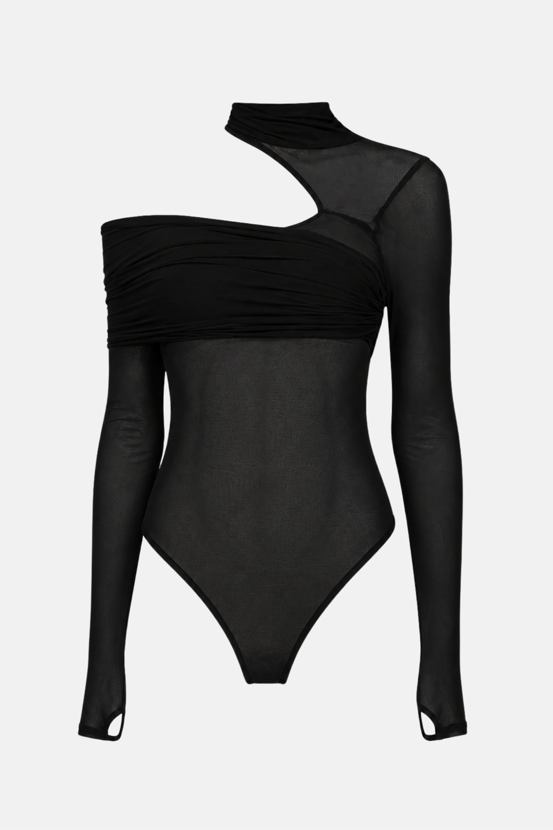 Body Core Recortes Manga Longa Tule