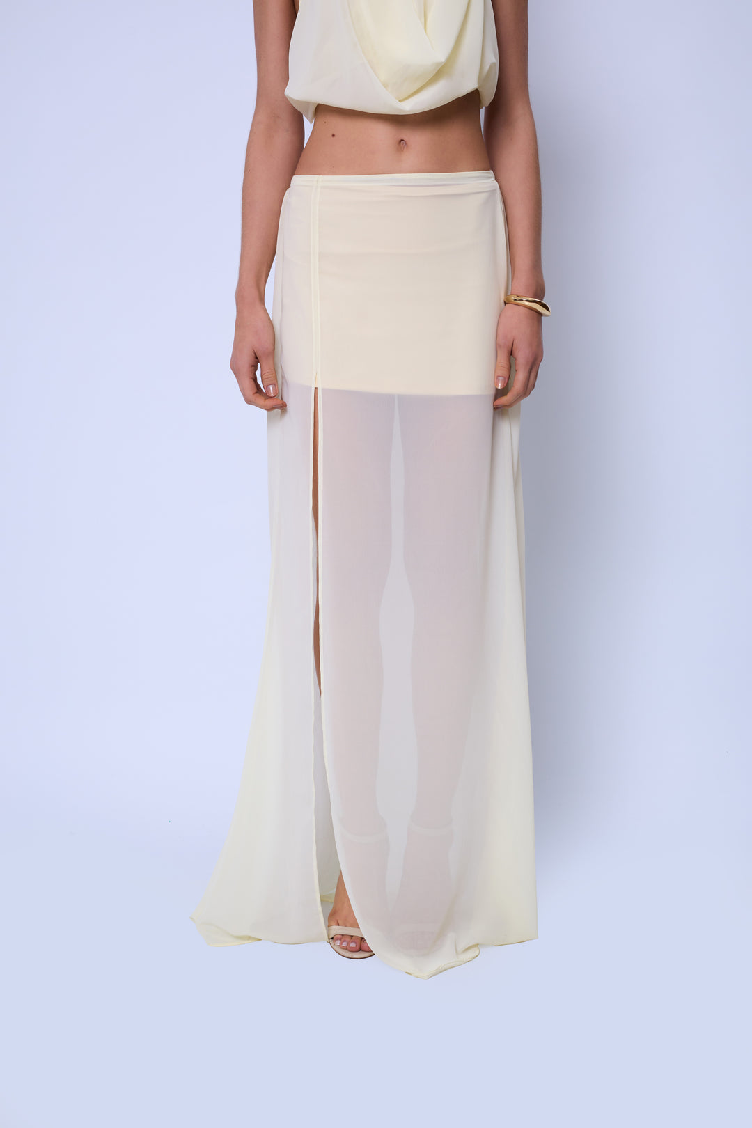 Saia Longa Transparente com Short New York