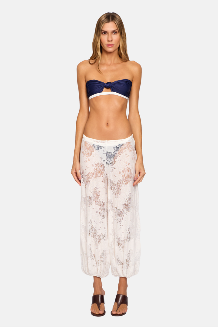 Calça Longa Aladim Renda Off