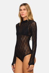 PRÉ-VENDA Body Leticia Manga Longa Renda Romana