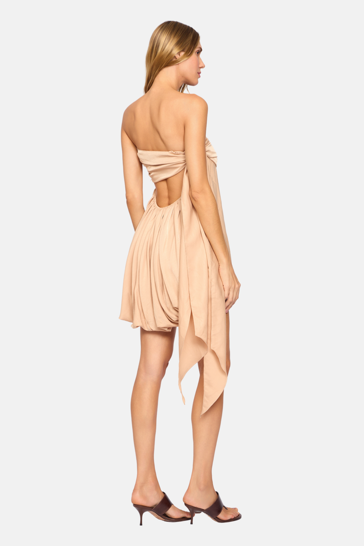 PRÉ-VENDA Vestido Longo Dália Tomara Que Caia Champagne Nude