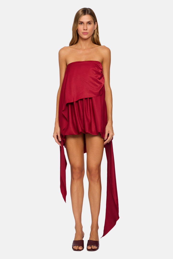 PRÉ-VENDA Vestido Longo Dália Tomara Que Caia Marsala