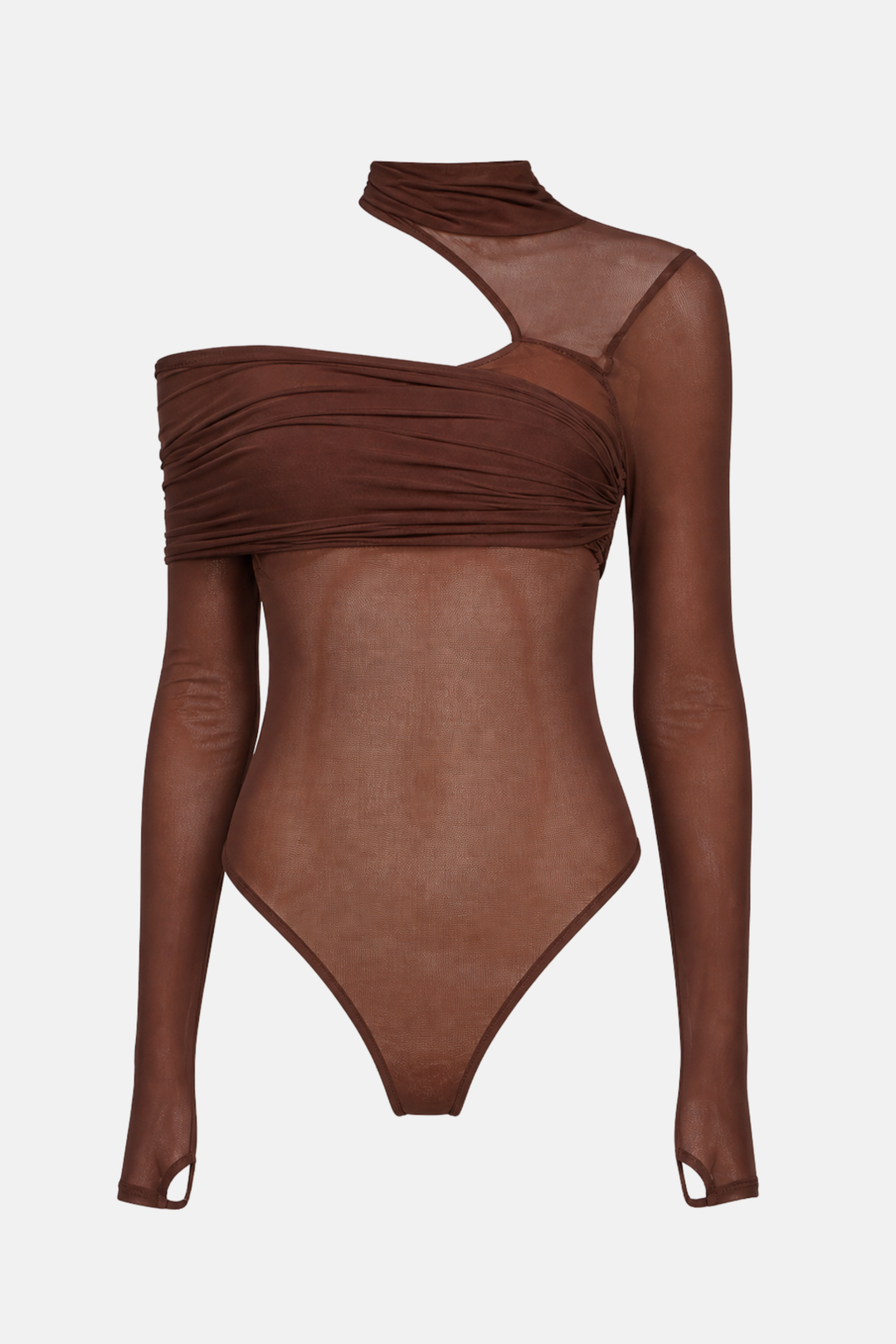 Body Core Recortes Manga Longa Tule