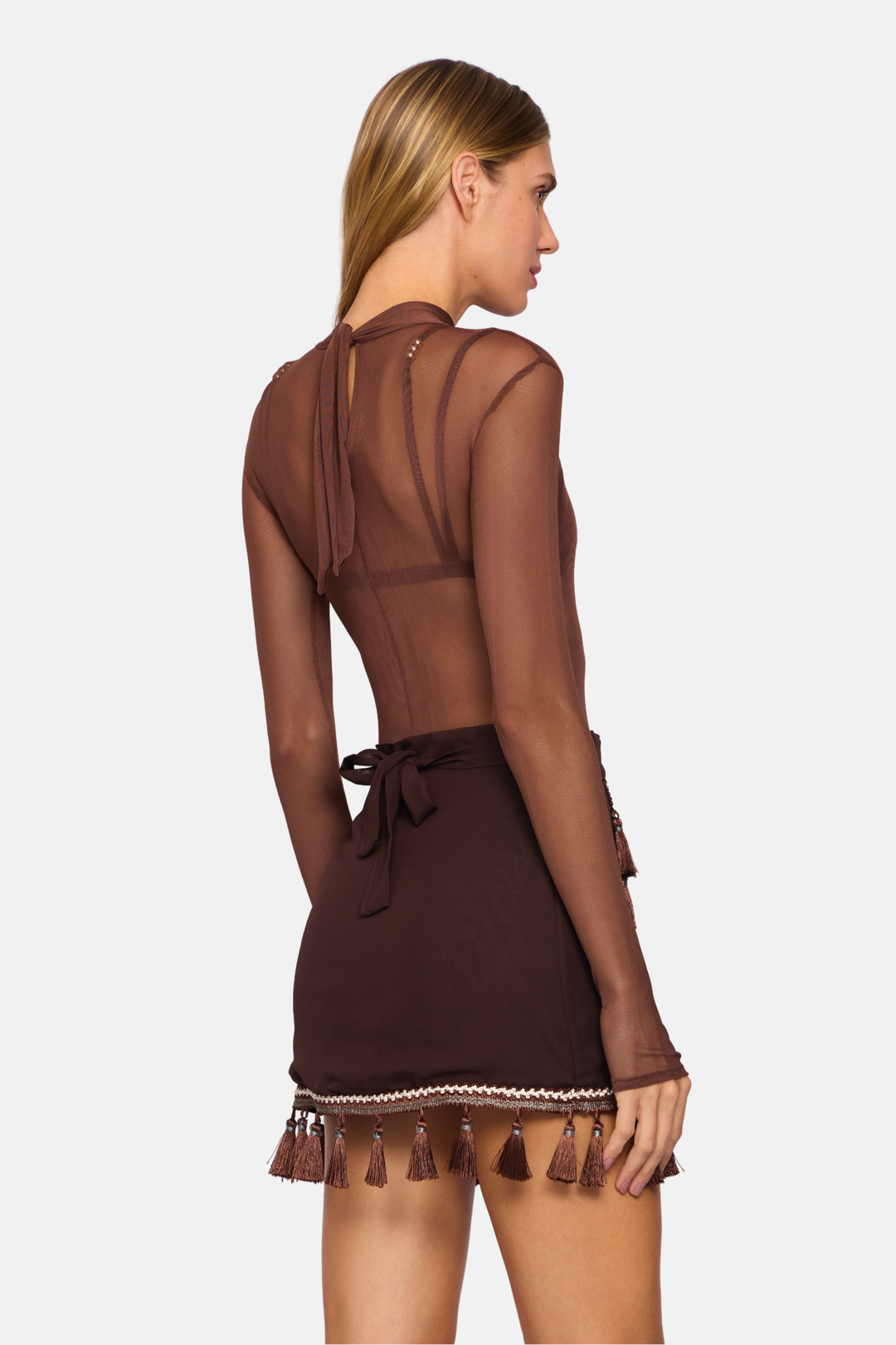 Saia Curta Envelope Tassel