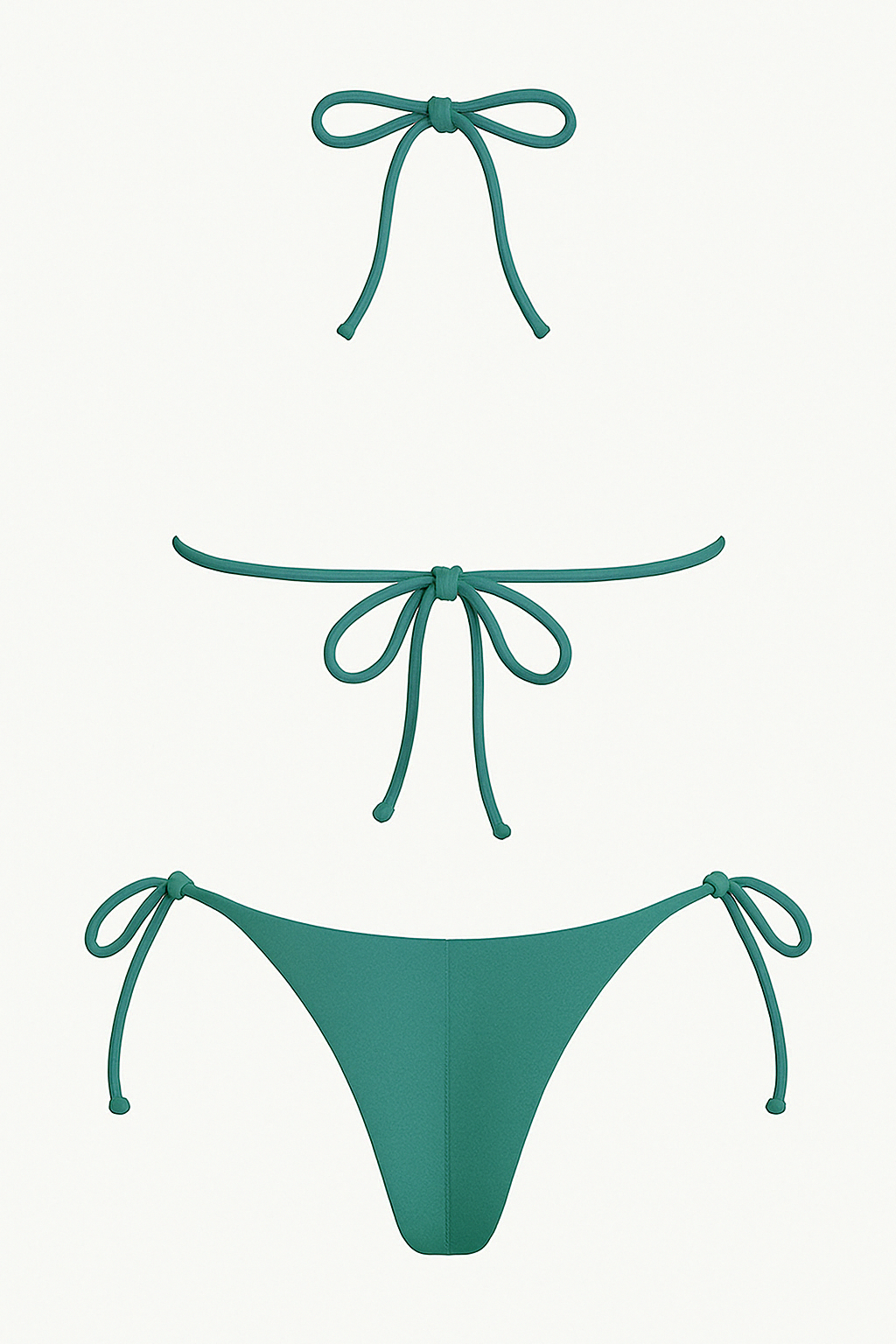 Conjunto Biquíni Argola Basic Verde Esmeralda