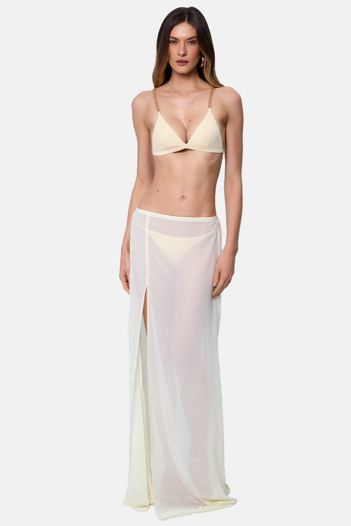 Saia Longa Transparente com Short New York