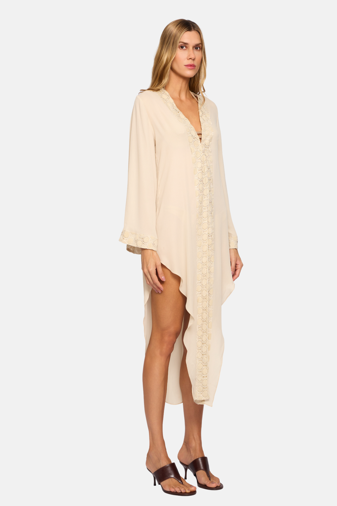 Saída Kimono Milano Longo Transparente