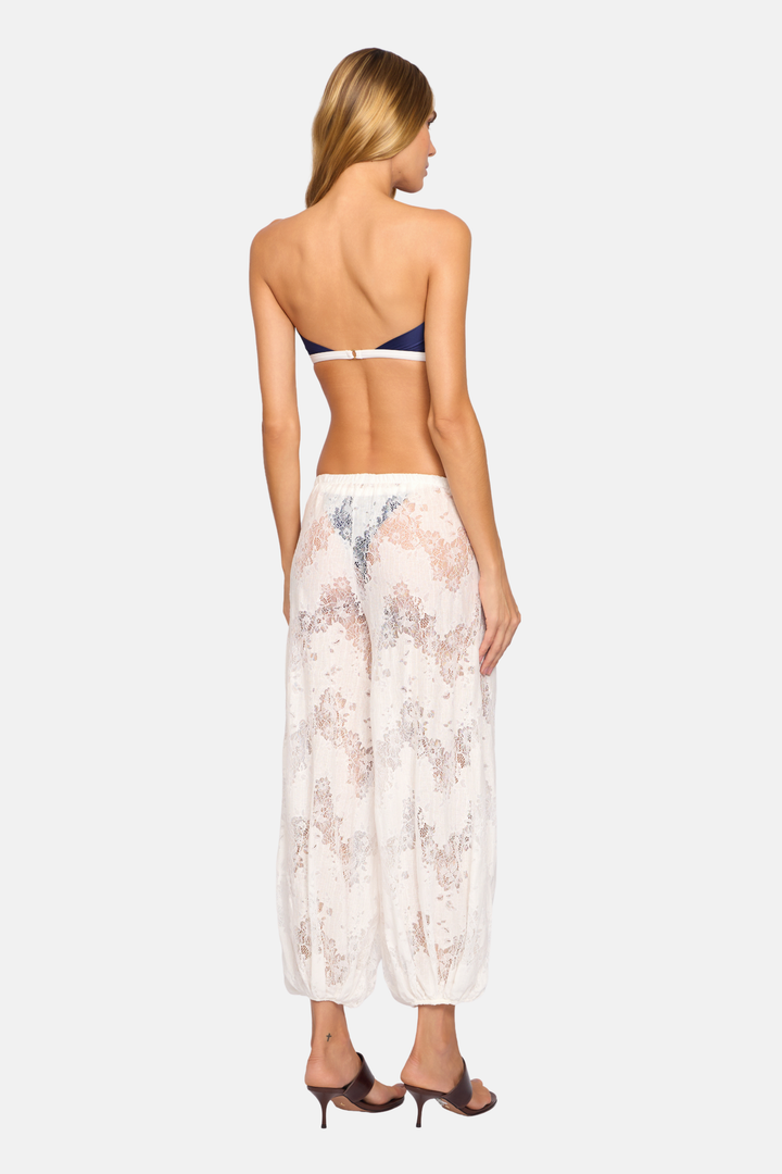 Calça Longa Aladim Renda Off