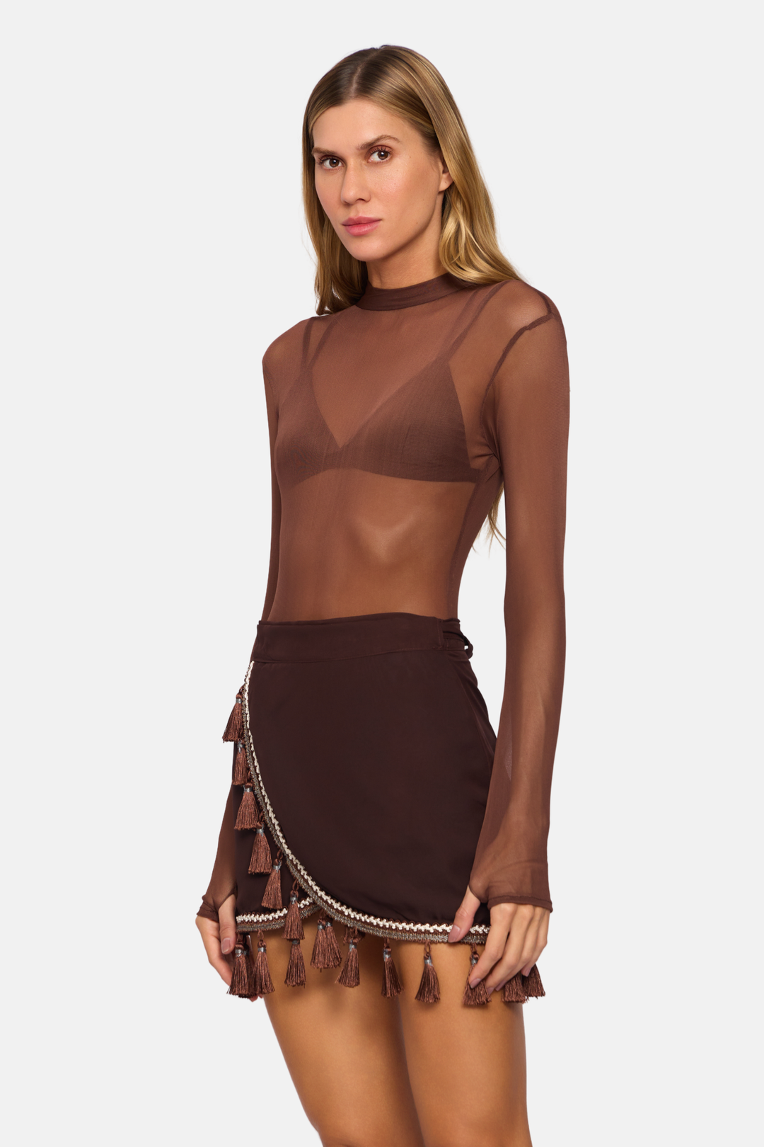 Saia Curta Envelope Tassel
