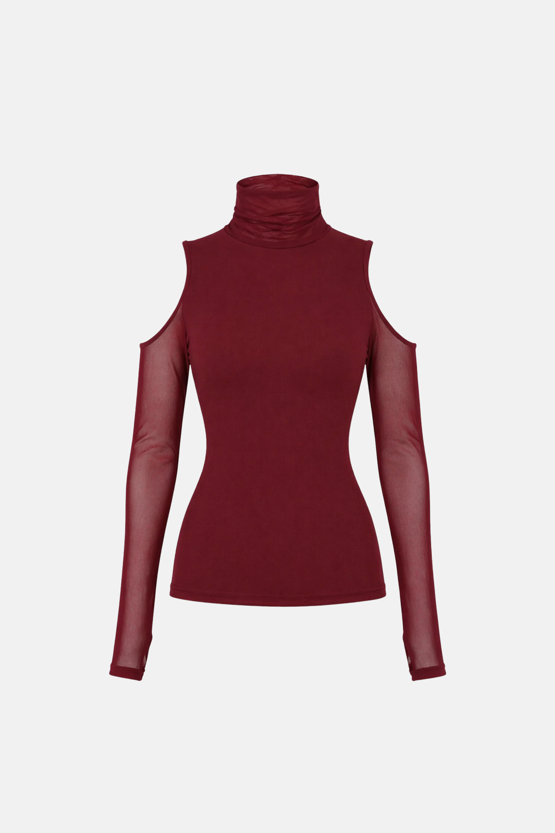 PRÉ-VENDA Blusa Soft Gola e Manga Longa Vazada Tule