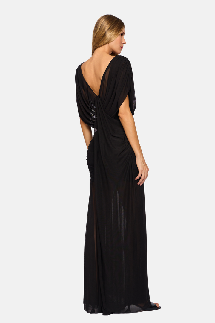 Conjunto London Drapeado Com Faixa Tule Preto