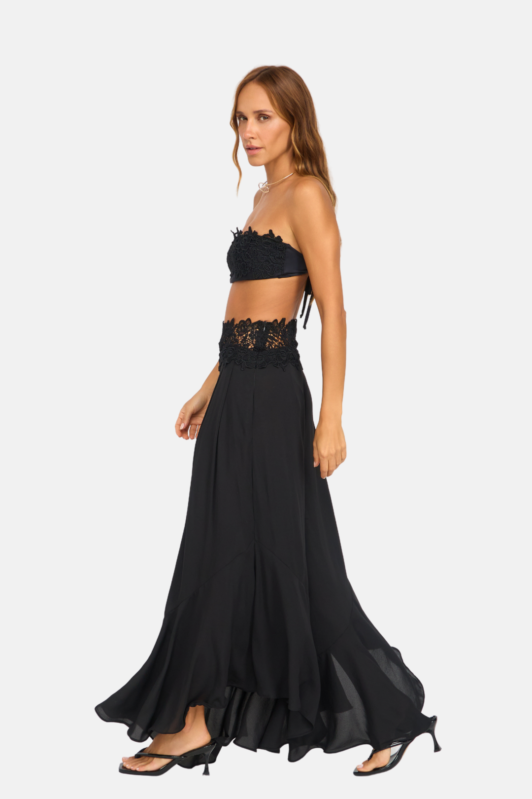 Calça Longa Renda Collab SS