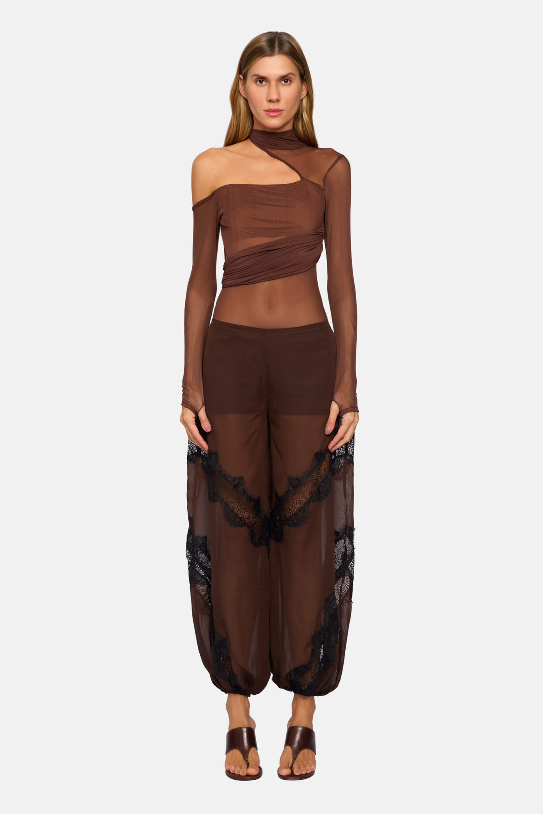 PRÉ-VENDA Calça Aladim Berlim Com Renda Transparente