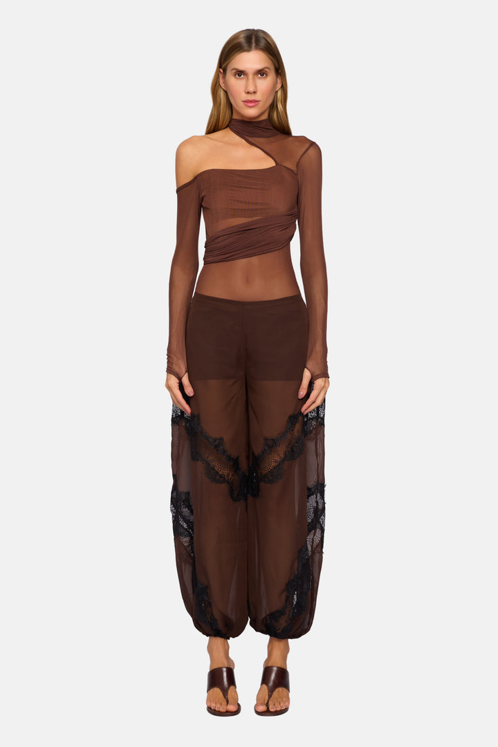 PRÉ-VENDA Calça Aladim Berlim Com Renda Transparente