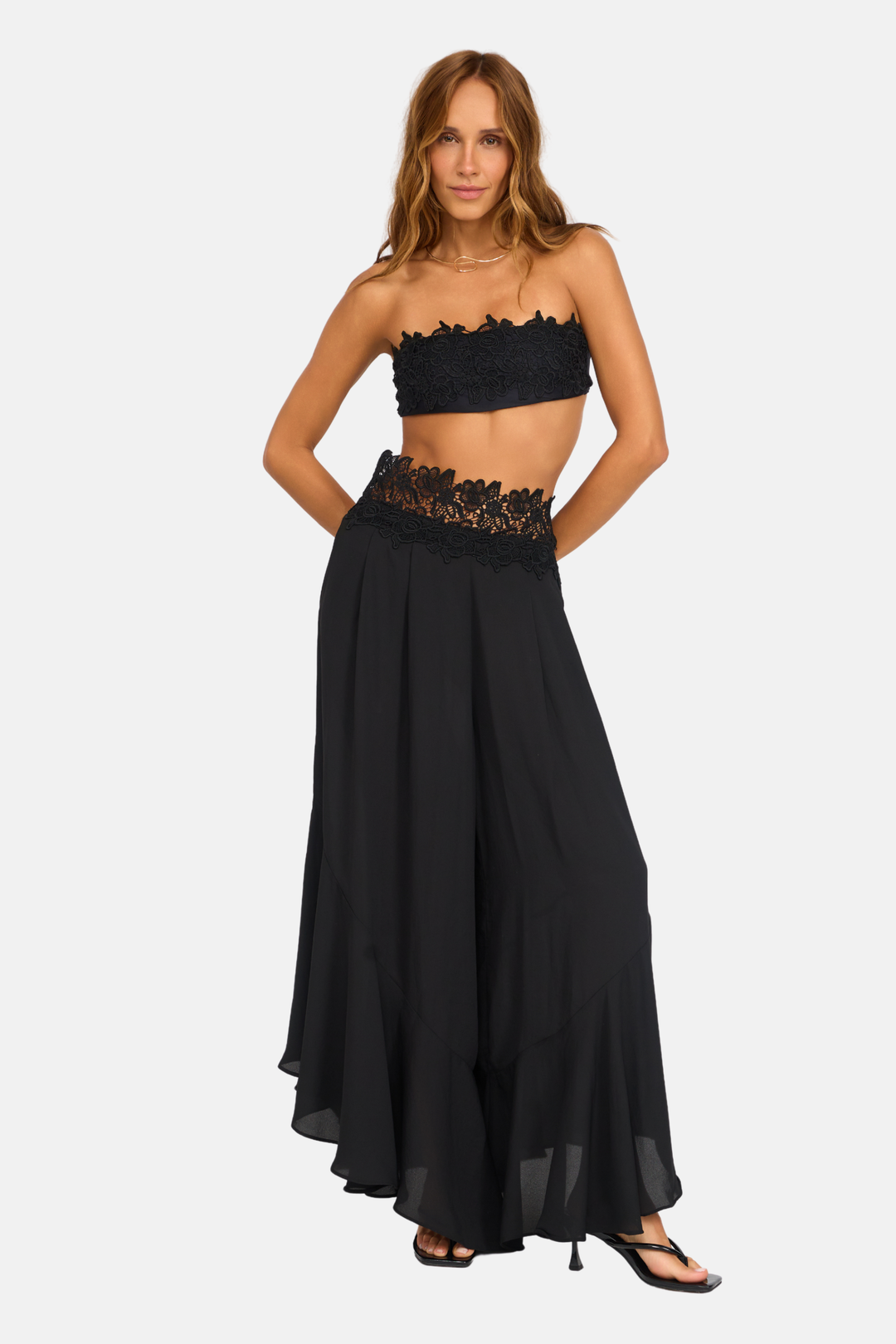 Calça Longa Renda Collab SS