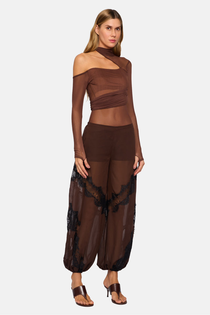 PRÉ-VENDA Calça Aladim Berlim Com Renda Transparente