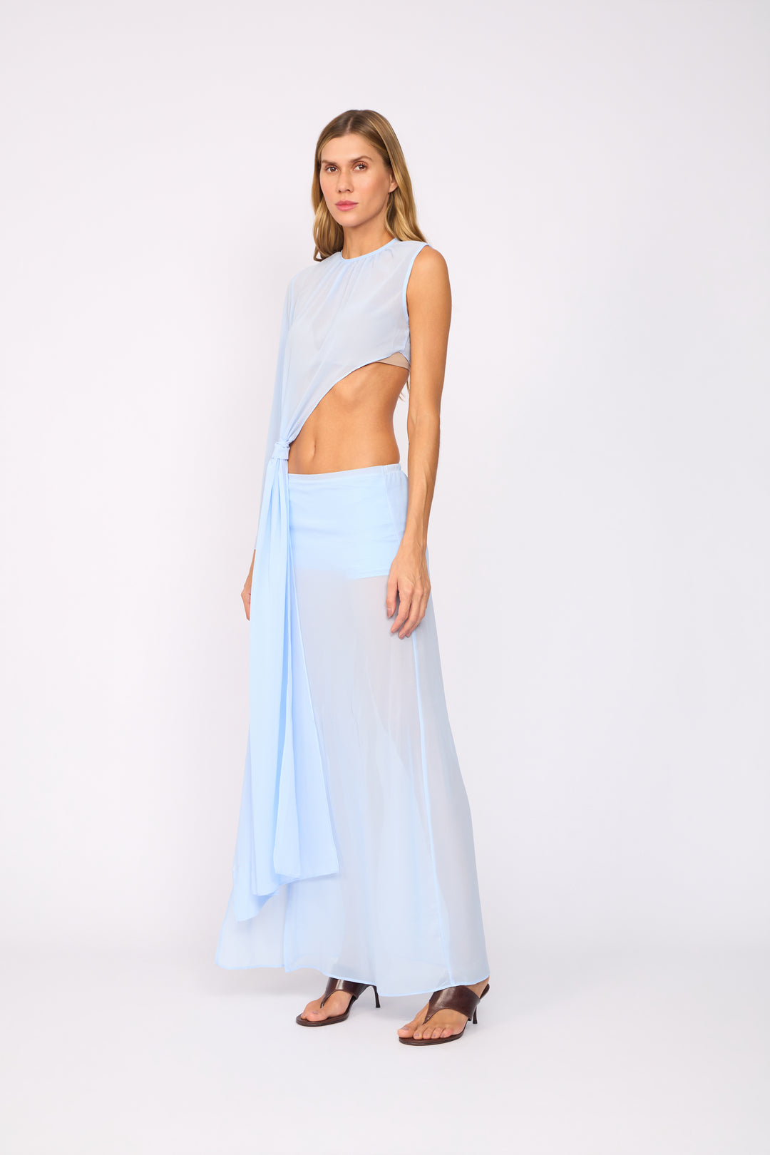 Pré-venda Conjunto Blusa Capa Éter + Saia NewYork Azul