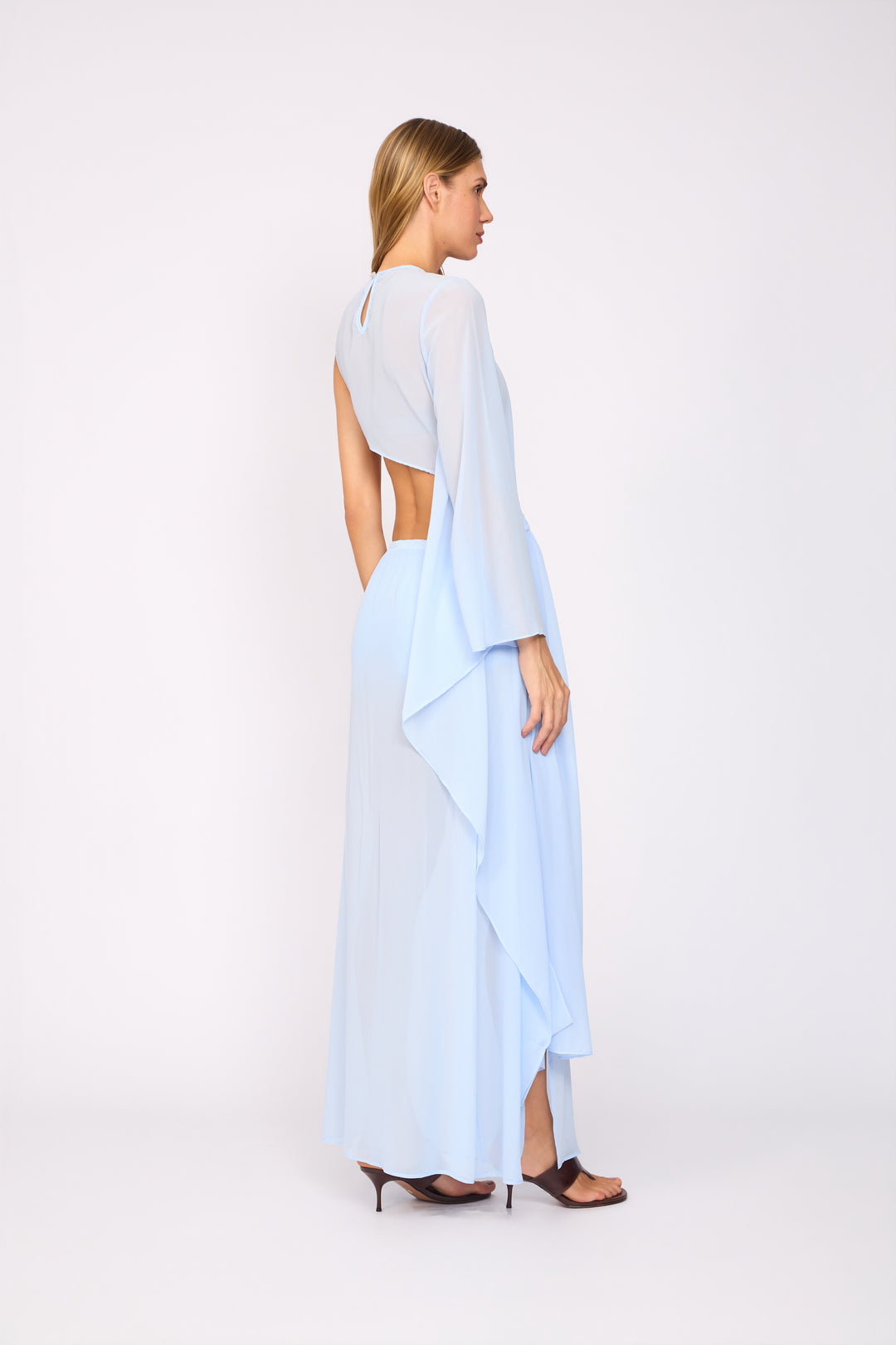 Pré-venda Conjunto Blusa Capa Éter + Saia NewYork Azul