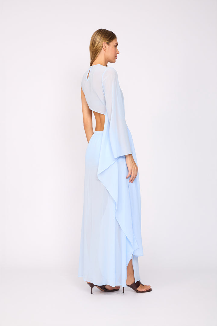 Pré-venda Conjunto Blusa Capa Éter + Saia NewYork Azul