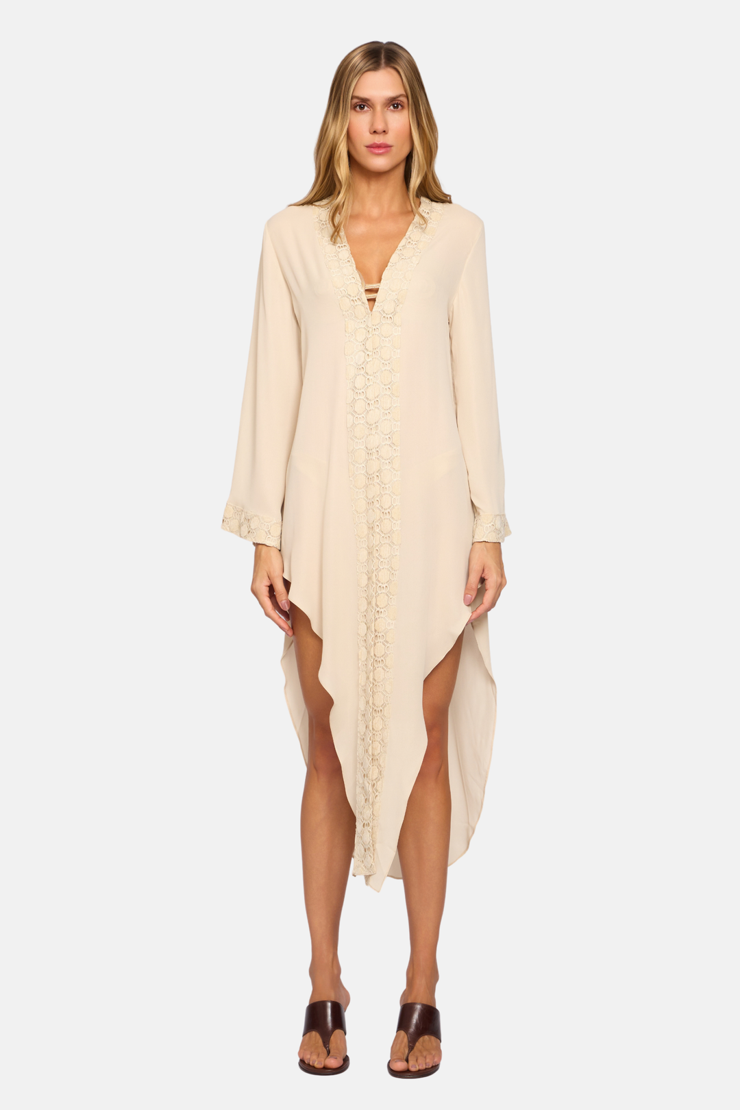Saída Kimono Milano Longo Transparente