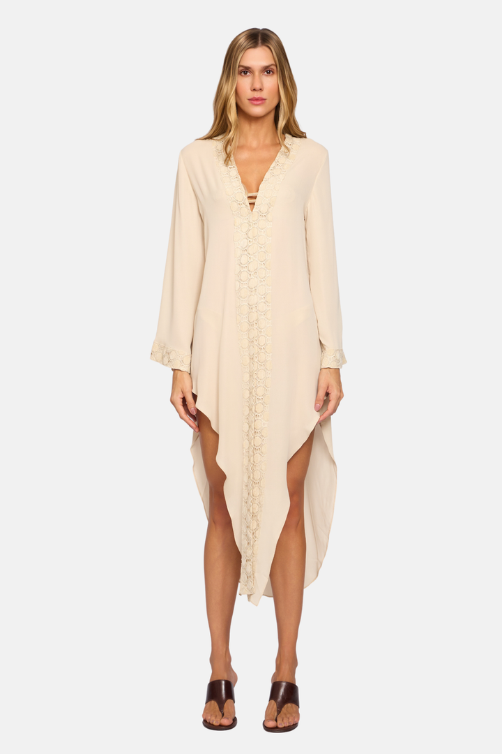 Saída Kimono Milano Longo Transparente