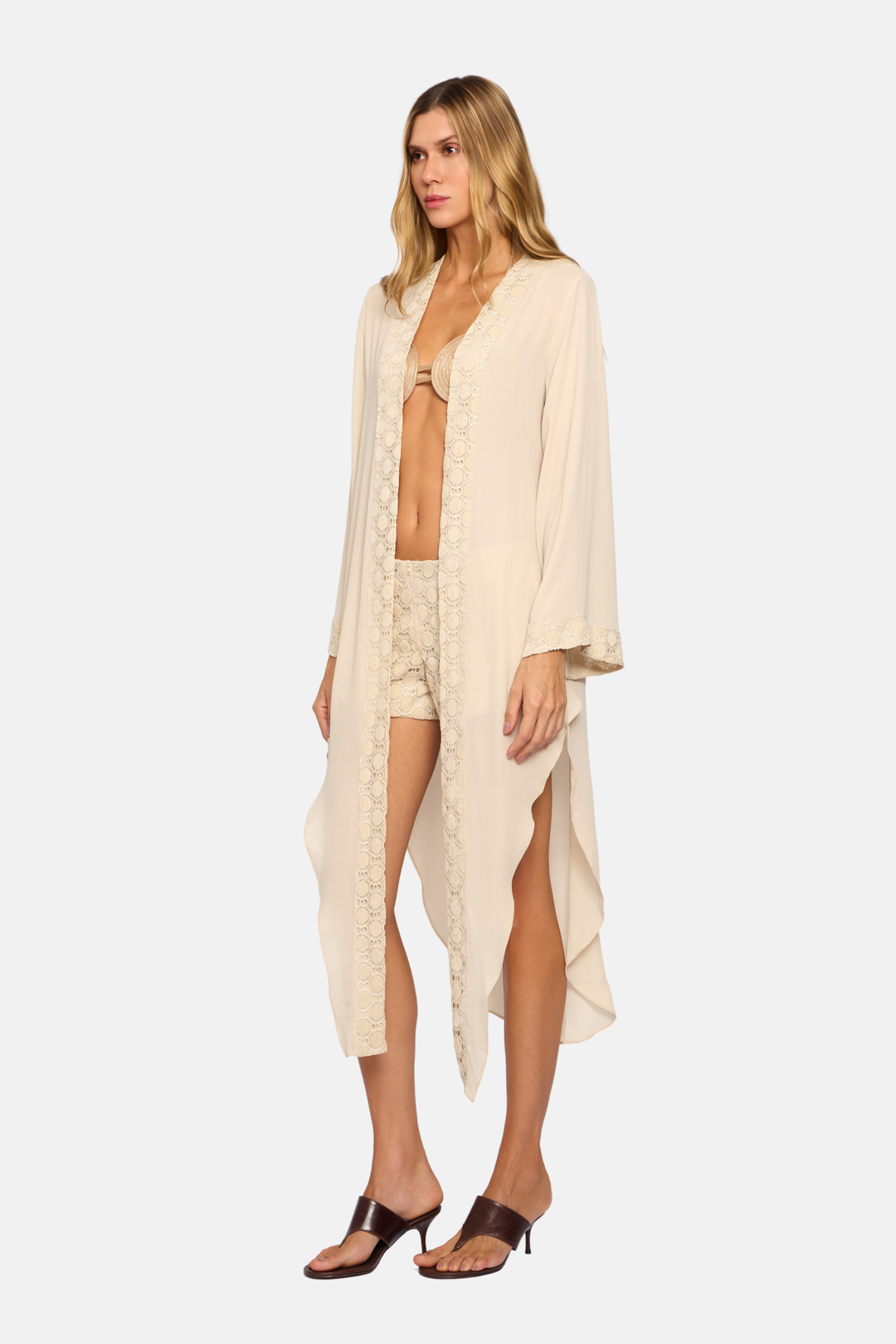 PRÉ-VENDA Saída Kimono Milano Longo Transparente