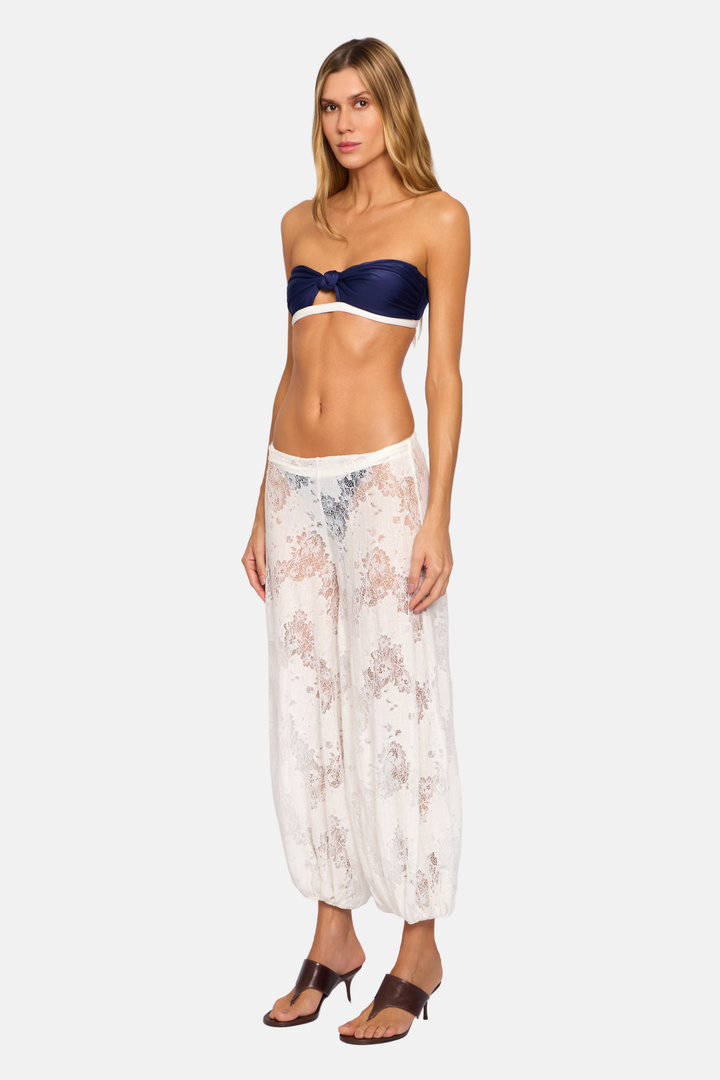 Calça Longa Aladim Renda Off
