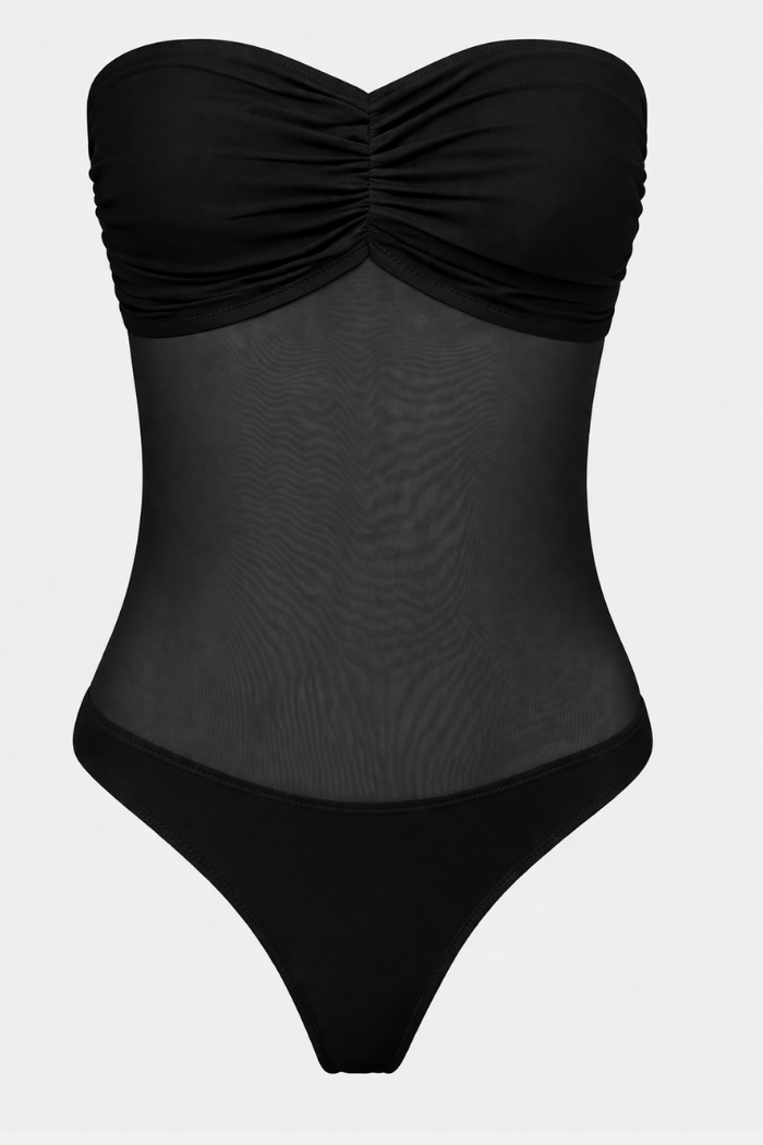 Body Transparente Tule Tomara que Caia St Tropez