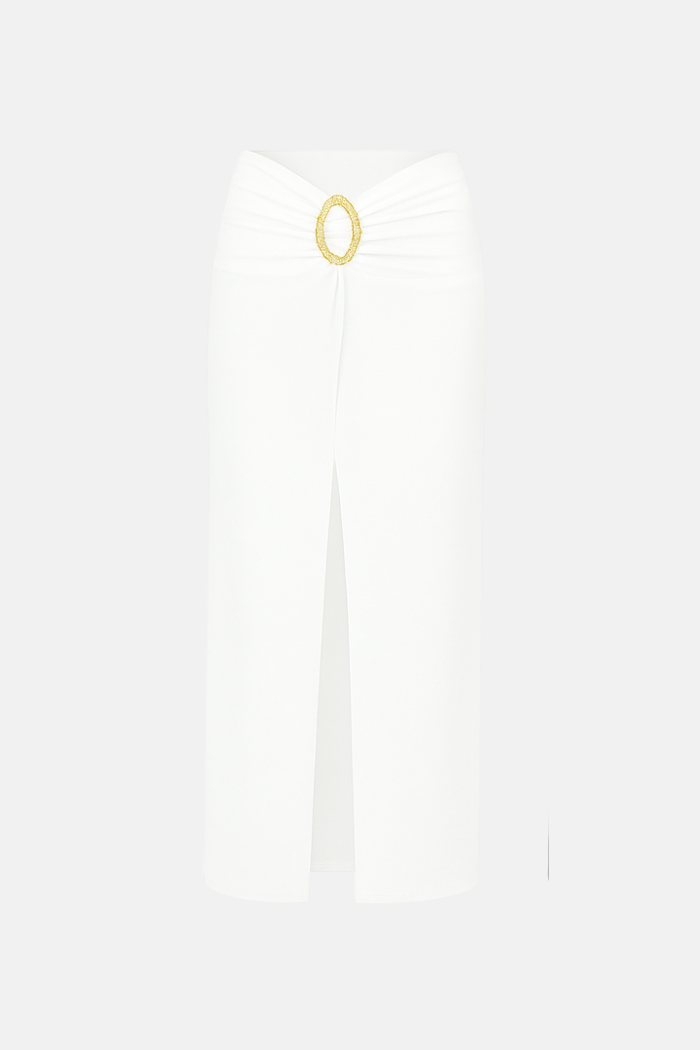 Conjunto Biquíni + Saia Branco Zara