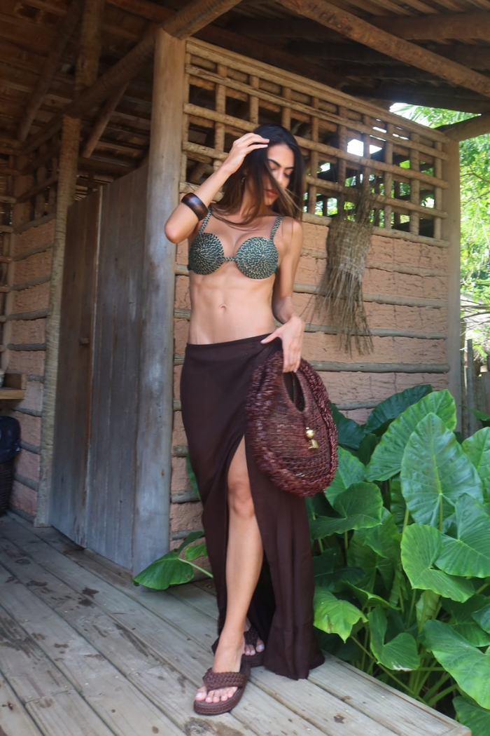 Top Biquíni Bojo Luxo Dourado Sunshine Capri