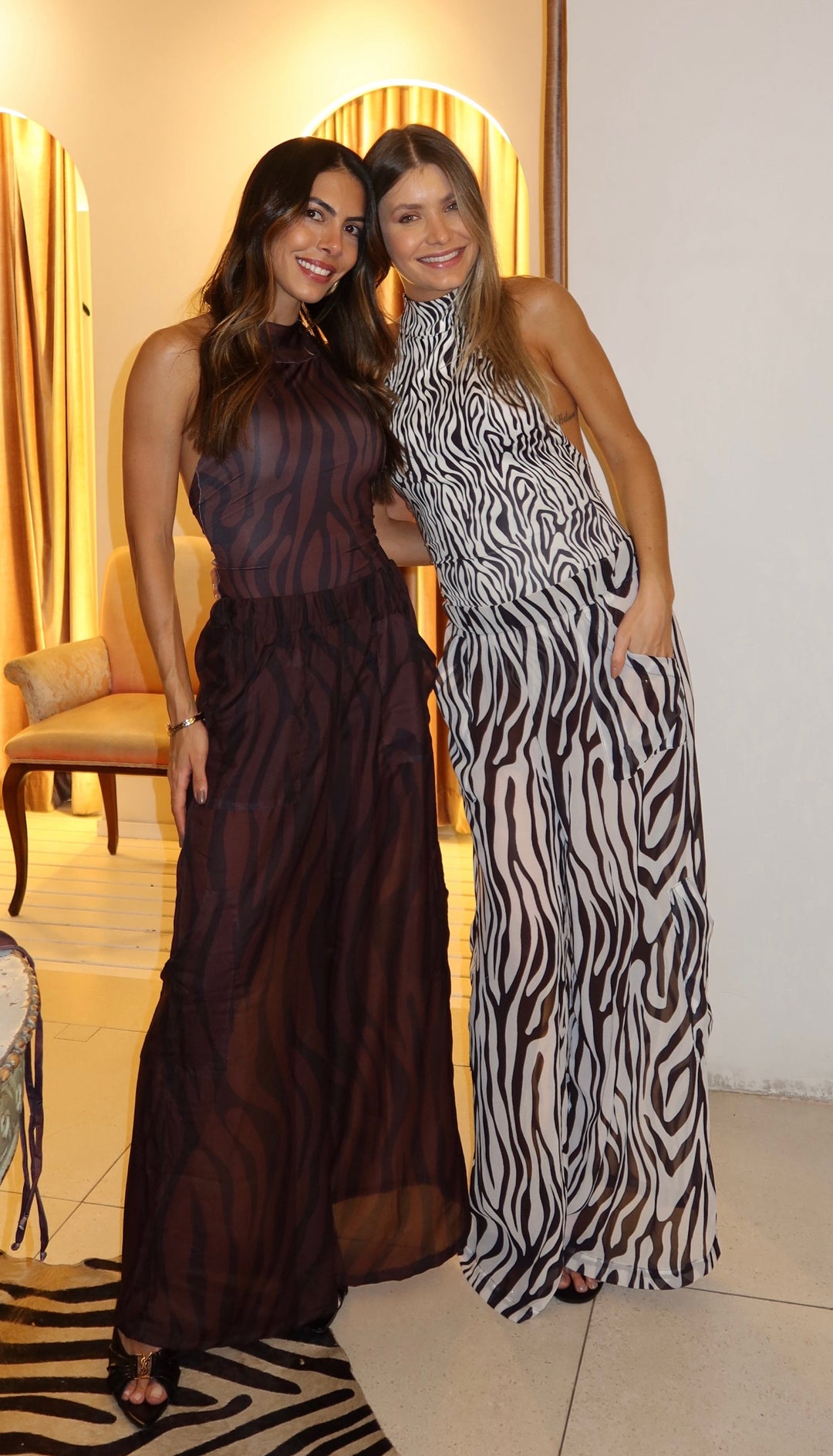 Conjunto Body Maiô Dupla Face Zebra + Calça Pantalona Collab Heavy