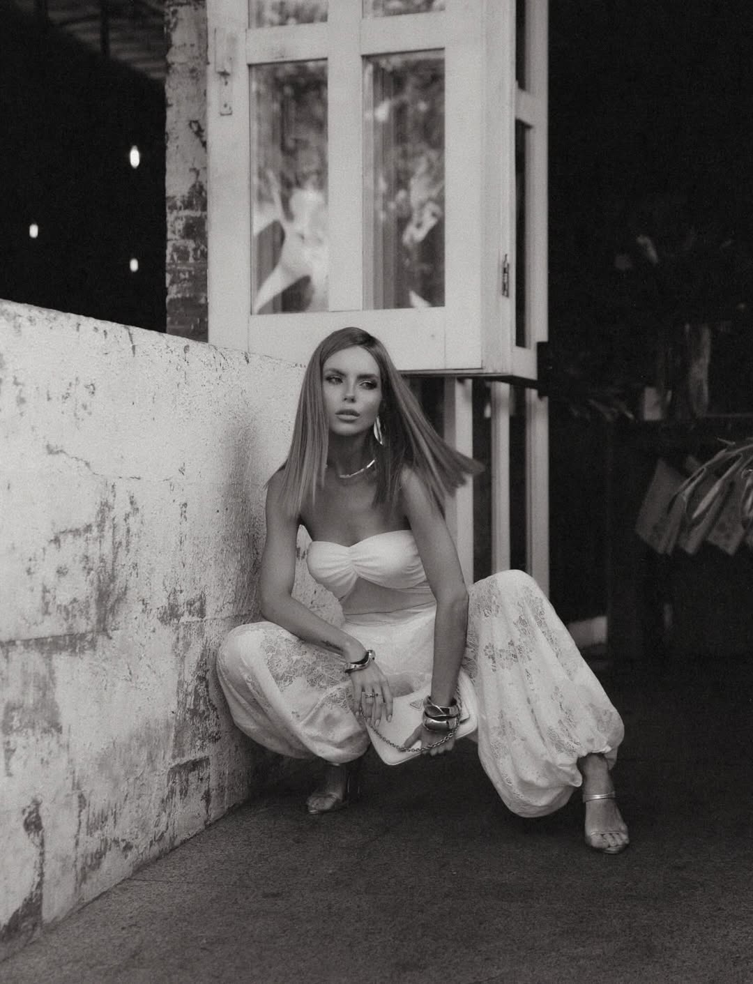 Calça Longa Aladim Renda Off