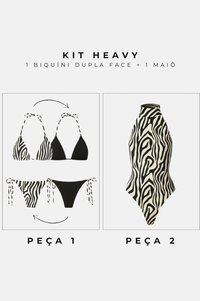 Kit Collab Heavy Conjunto Biquíni + Maiô Off