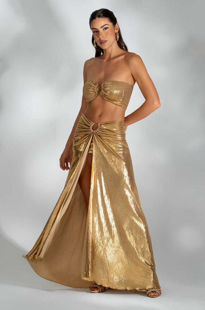 Saia Longa  Metalizado Argola Ocean