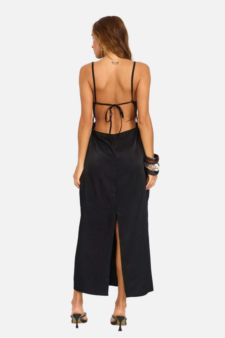 Vestido Midi Cetim Removível