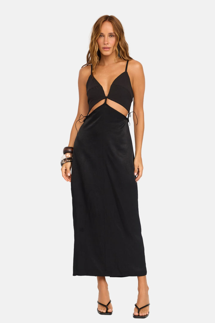Vestido Midi Cetim Removível