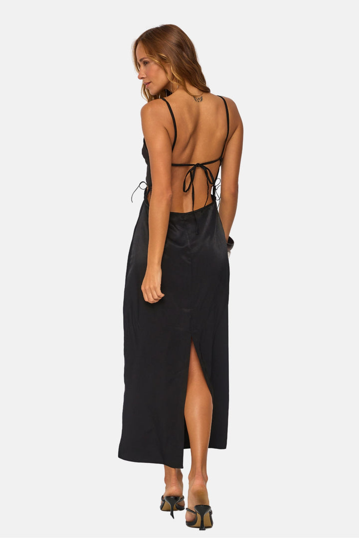 Vestido Midi Cetim Removível