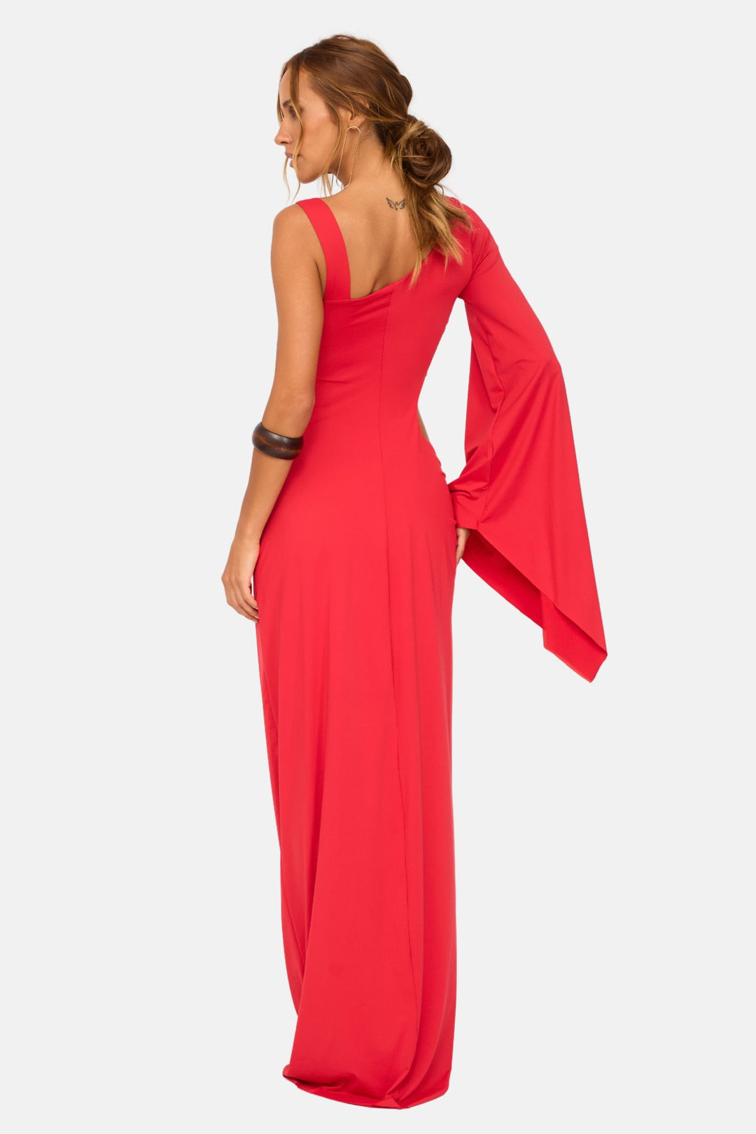 Vestido Longo Recortes Malha Jersey Ravello