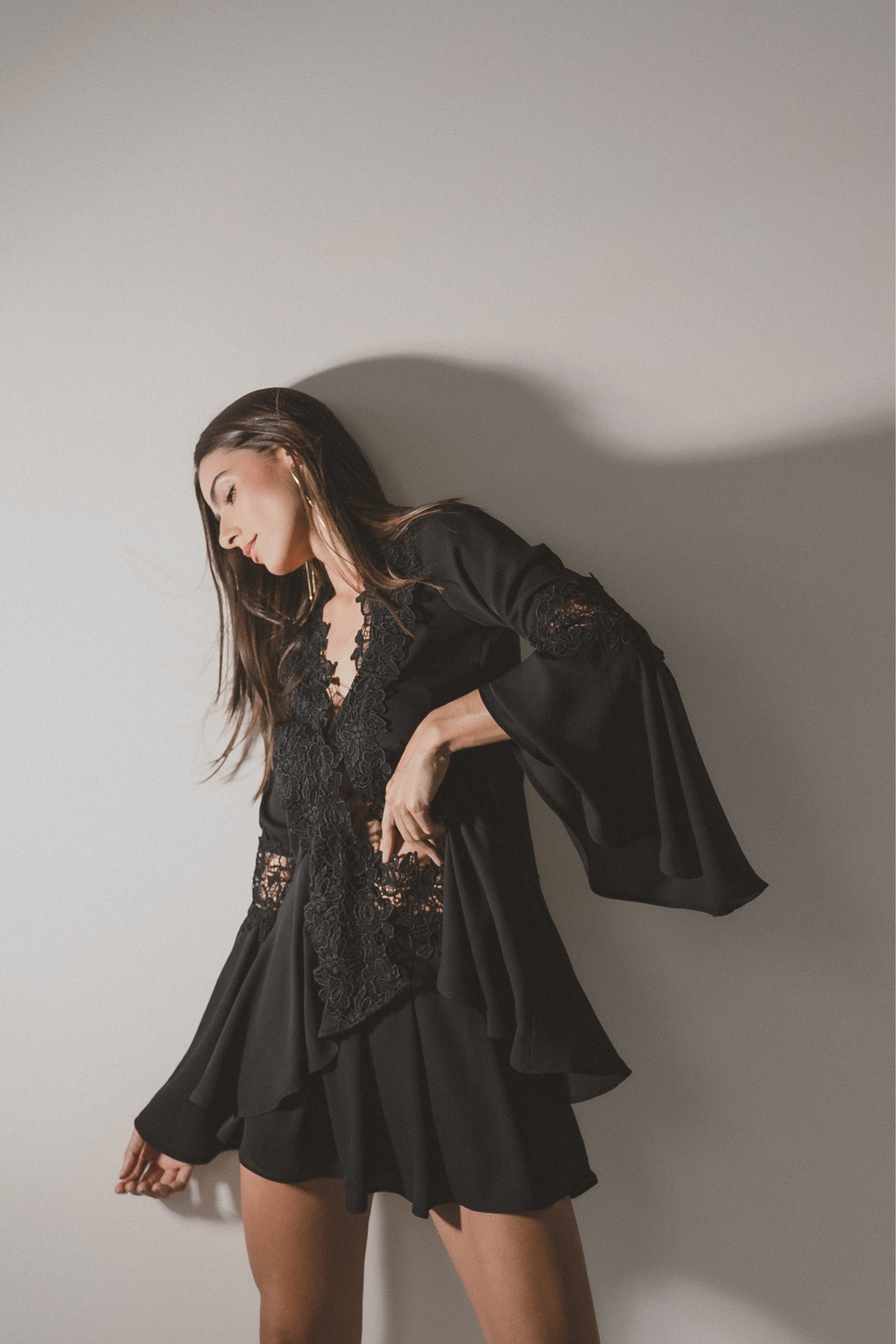 Blusa Bata Com Renda Collab SS