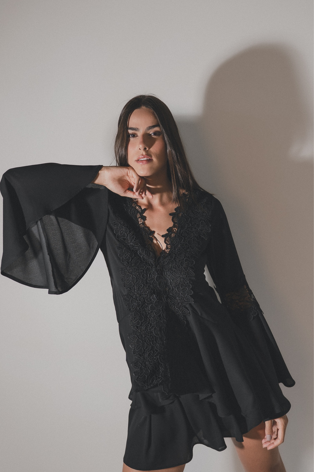 Blusa Bata Com Renda Collab SS