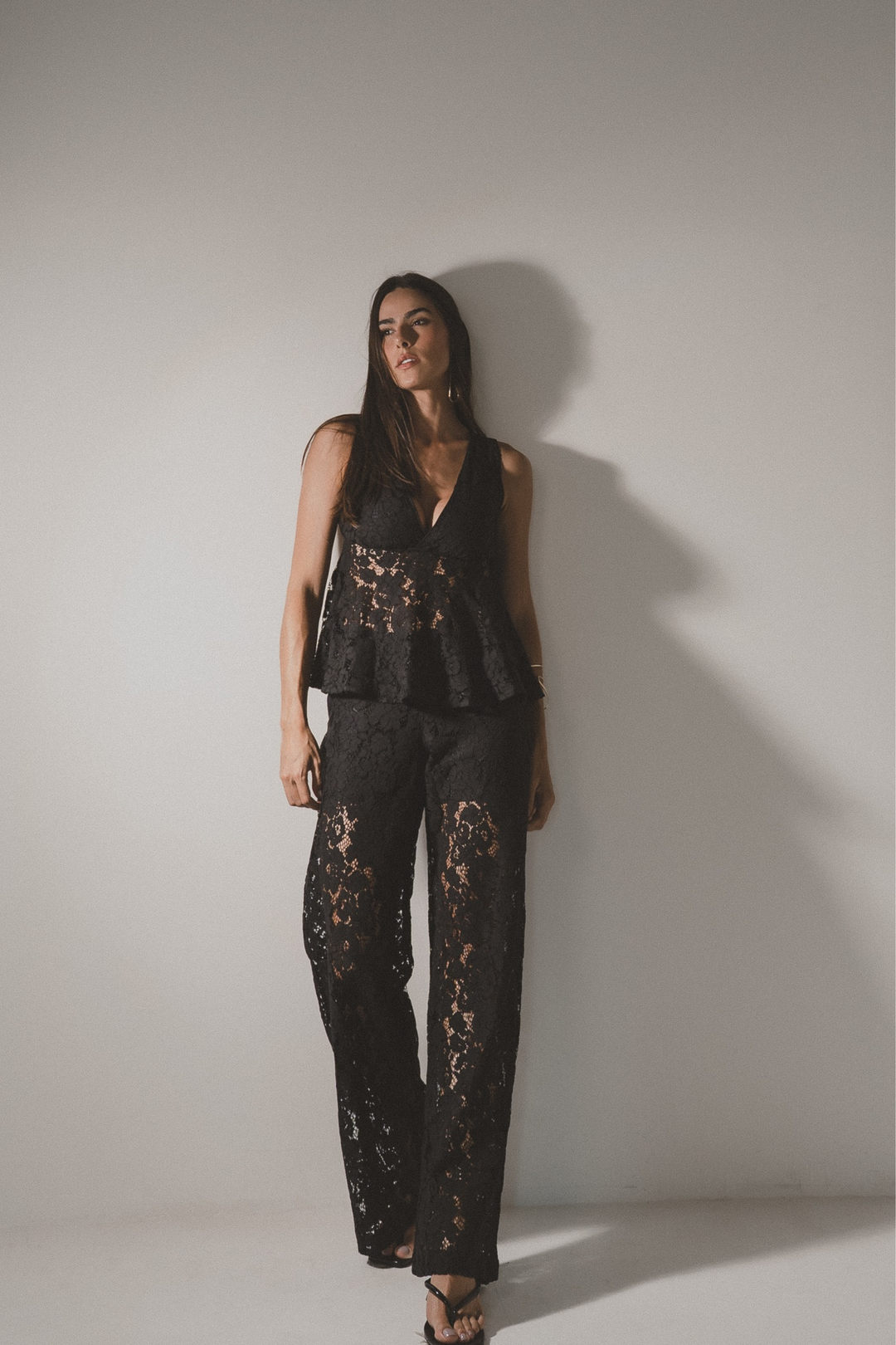 Blusa Peplum Renda Guipure