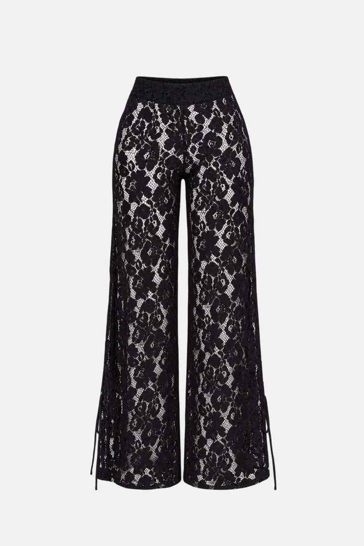 PRÉ-VENDA Calça Longa Renda Guipure Franja