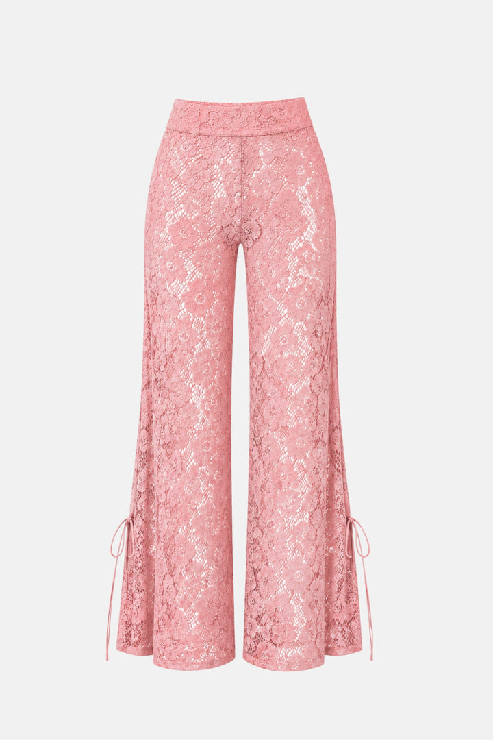 PRÉ-VENDA Calça Longa Renda Guipure Franja