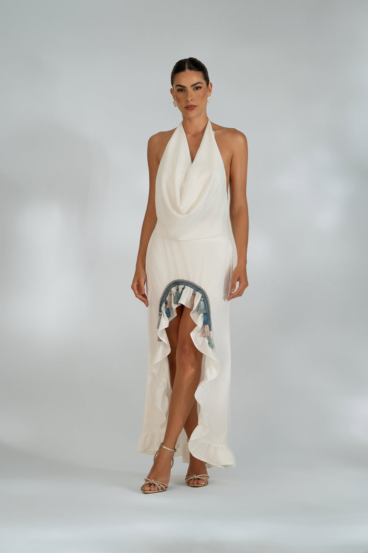 Saia Longa Mullet Tassel Babados