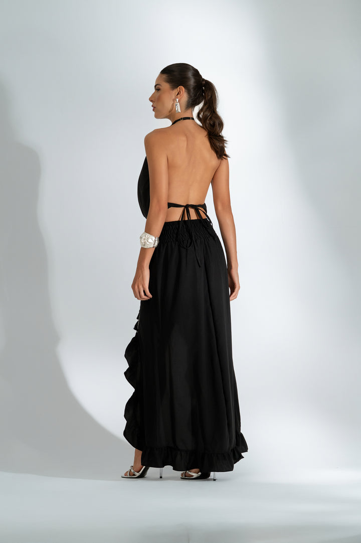 Saia Longa Mullet Tassel Babados