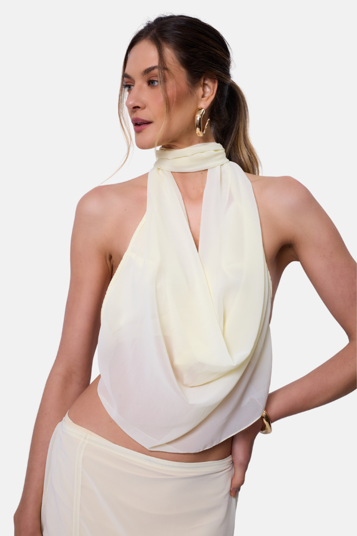 Blusa Frente Única Crepe New York